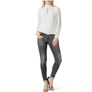 krisa Cutout High Neck Blouse Size M